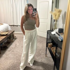 Set active wide leg sweatpants Blanc